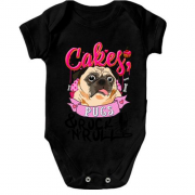 Дитячий боді Cakes Pugs & Rock`n`Roll